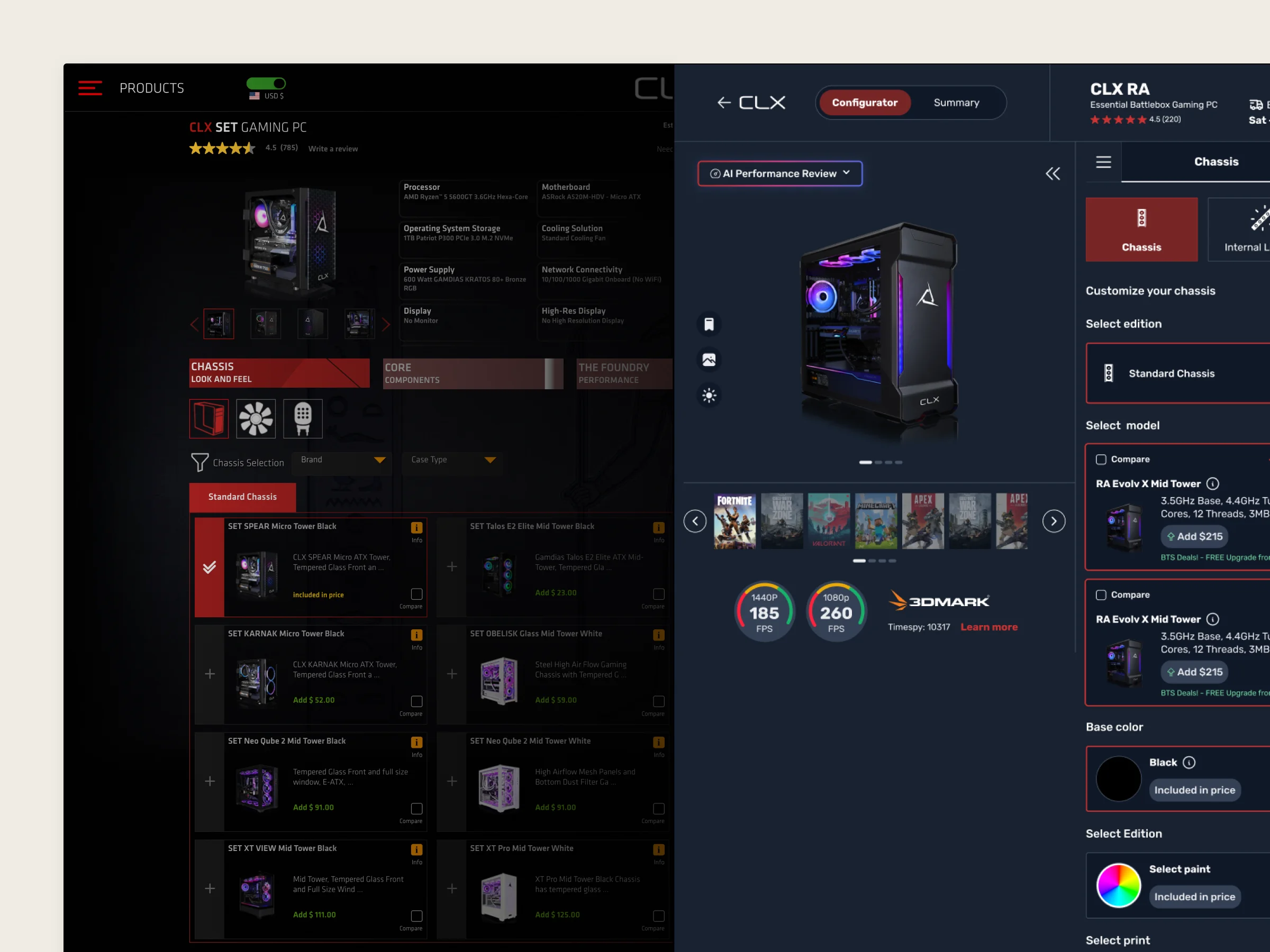Custom PC Configurator, redesigned making a high-decision flow feel effortless